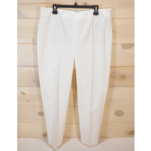 NWT Talbots Women’s size 16 Chatham Ankle Pant Side Zip Slim Leg Ivory - Picture 1 of 11